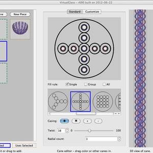 Screen shot of Virtual Glass software